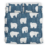 Polar Bear Mother Her Child Pattern Bedding Set