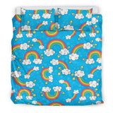 Rainbows Sky Clouds Pattern Bedding Set