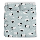 Sheep Polka Dot Cloud Pattern Bedding Set