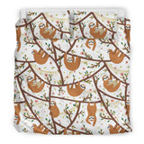 Sloths Hanging On The Tree Pattern Bedding Set