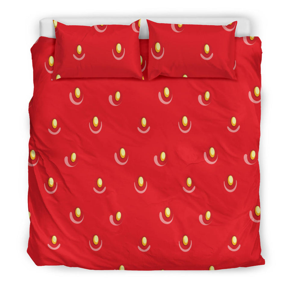 Strawberry Texture Skin Pattern Bedding Set.