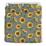 Sunflowers Ribbon Background Bedding Set