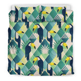 Toucan Tropical Leaves Design Pattern  Bedding Set