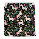 Unicorns Forest Background Bedding Set