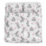 Watercolor Cute Rabbit Pattern Bedding Set