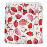 Watercolor Hand Drawn Beautiful Strawberry Pattern Bedding Set