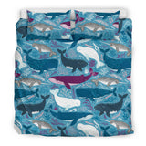 Whale Design Pattern Bedding Set