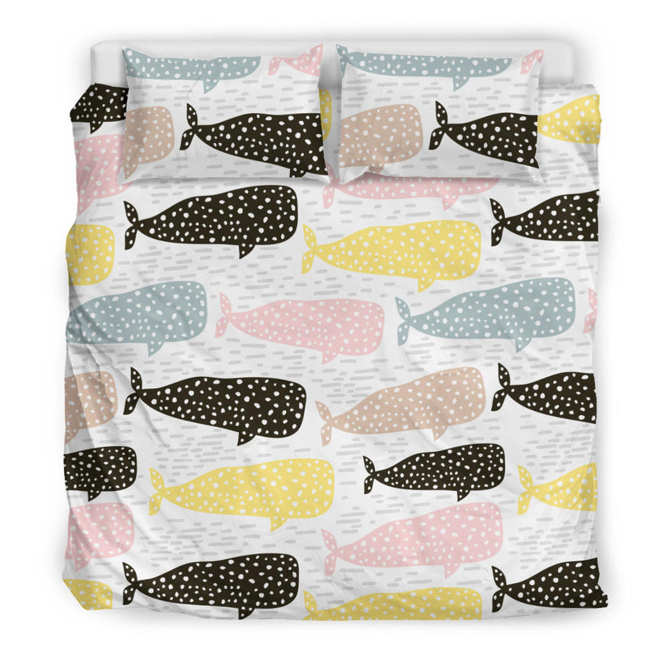 Whale Dot Pattern Bedding Set
