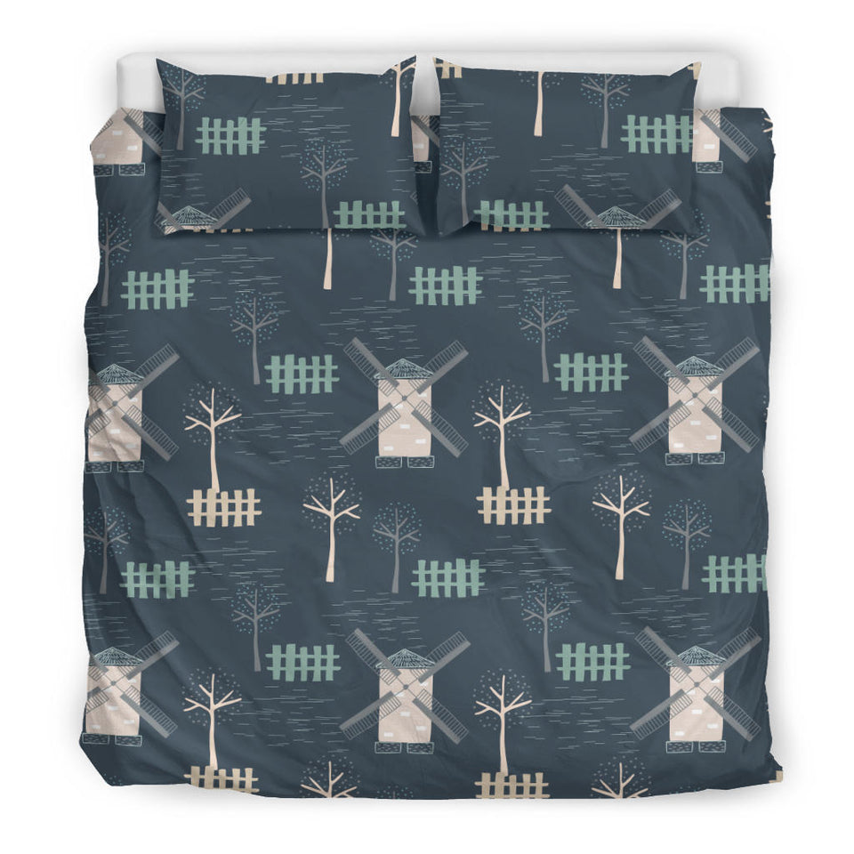 Windmill Tree Pattern Bedding Set
