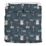Windmill Tree Pattern Bedding Set