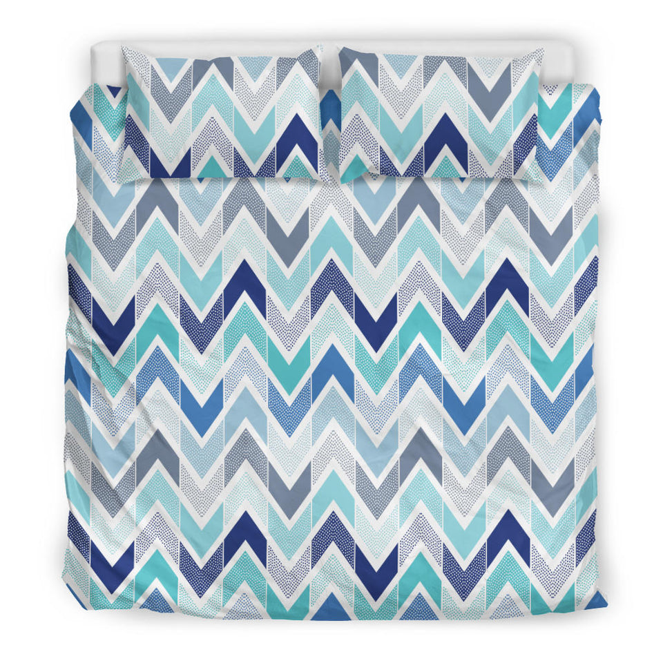 Zigzag  Chevron Blue Pattern Bedding Set