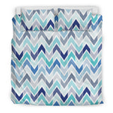 Zigzag  Chevron Blue Pattern Bedding Set