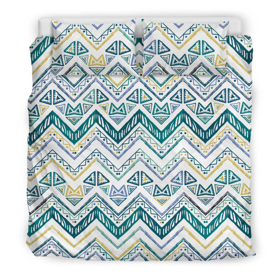 Zigzag  Chevron Paint Design Pattern Bedding Set
