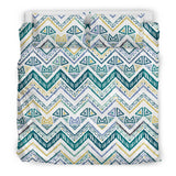 Zigzag  Chevron Paint Design Pattern Bedding Set