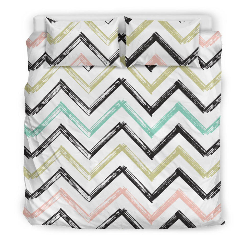 Zigzag  Chevron Paint Pattern Bedding Set