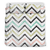 Zigzag  Chevron Paint Pattern Bedding Set