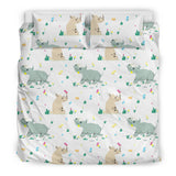 Cute Rhino Pattern Bedding Set