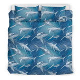Shark Hand Drawn Bedding Set