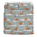 Beautiful Deers Winter Christmas Bedding Set