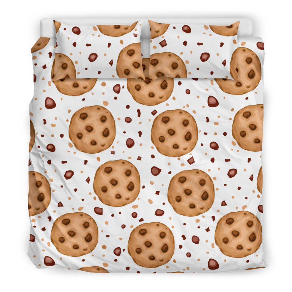 Chocolate Chip Cookie Pattern Bedding Set