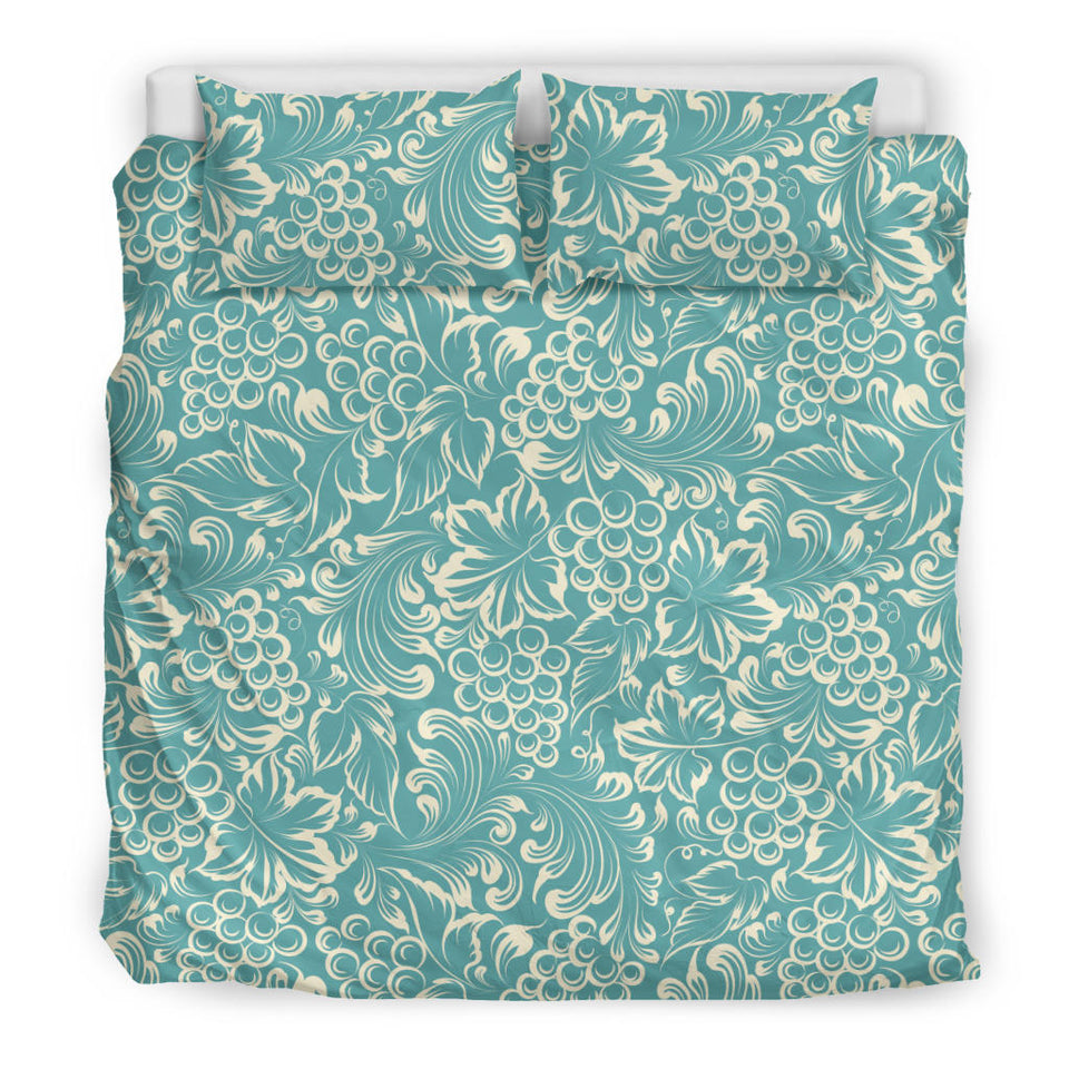 Classic Hand Drawn Grape Pattern Bedding Set