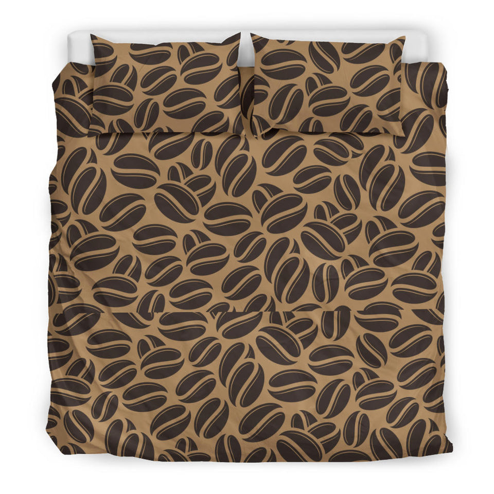Coffee Bean On Brown Background Bedding Set