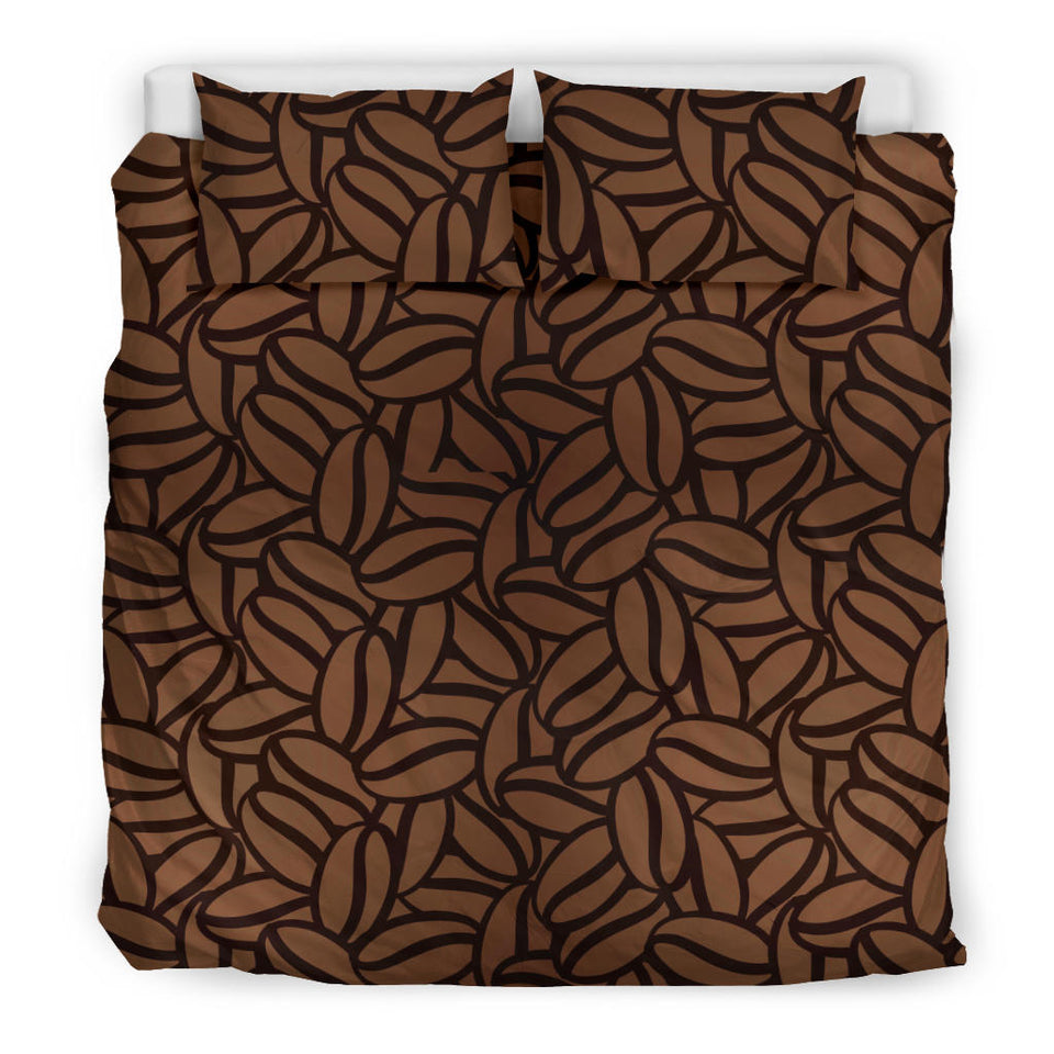 Coffee Bean Pattern Bedding Set
