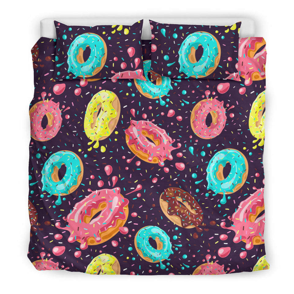 Colorful Donut Glaze Pattern Bedding Set