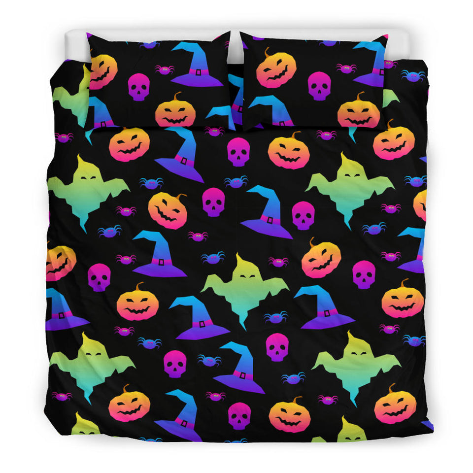 Colorful Halloween Background Bedding Set