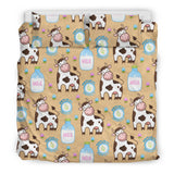 Cow Bottle Of Milk Pattern Bedding Set