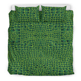 Crocodile Skin Printed Bedding Set