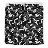 Crow Illustration Pattern Bedding Set