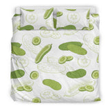 Cucumber Sketch Pattern Bedding Set