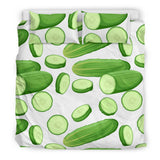 Cucumber Whole Slices Pattern Bedding Set