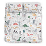 Cute Cartoon Dinosaurs Tree Pattern Bedding Set