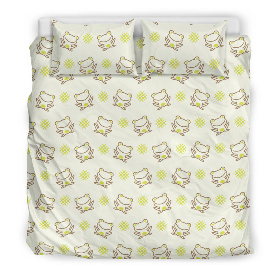 Cute Cartoon Frog Baby Pattern Bedding Set