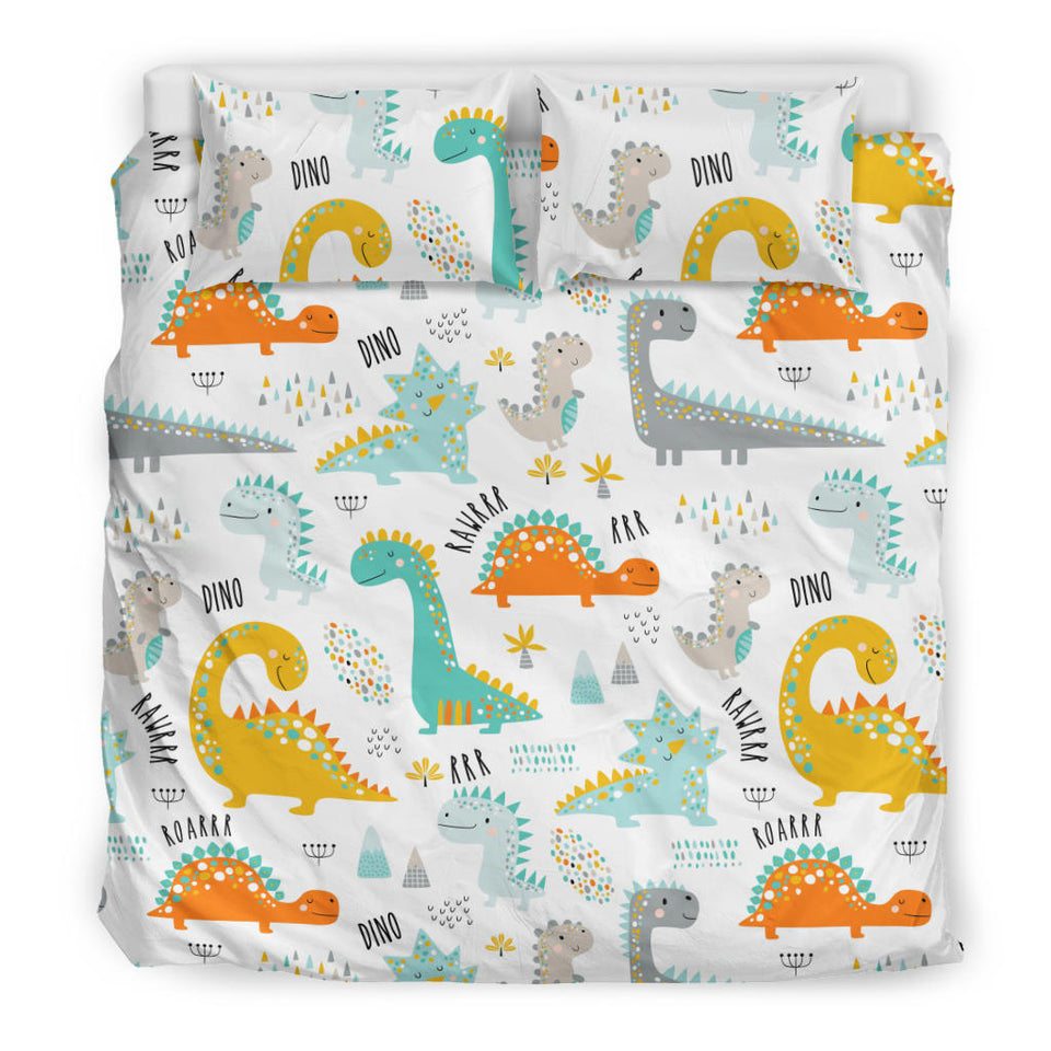 Cute Funny Kids Dinosaurs Pattern Bedding Set