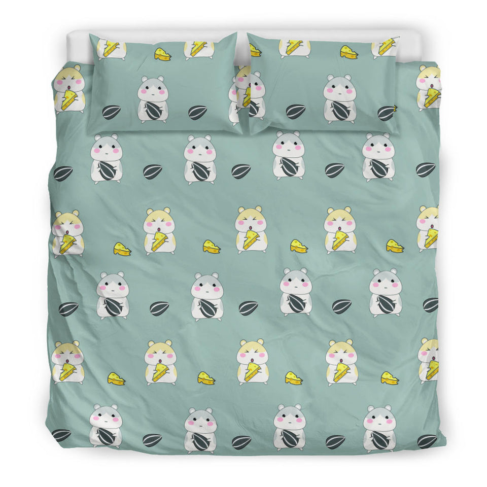 Cute Hamster Cheese Pattern Bedding Set