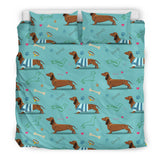 Dachshund Decorative Background Bedding Set