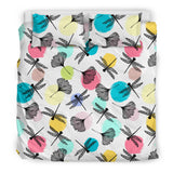 Dragonflies Ginkgo Leaves Pattern Bedding Set