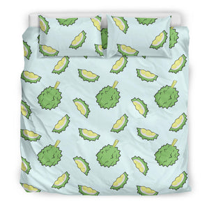 Durian Pattern Blue Background Bedding Set