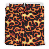 Fire Flame Dark Pattern Bedding Set