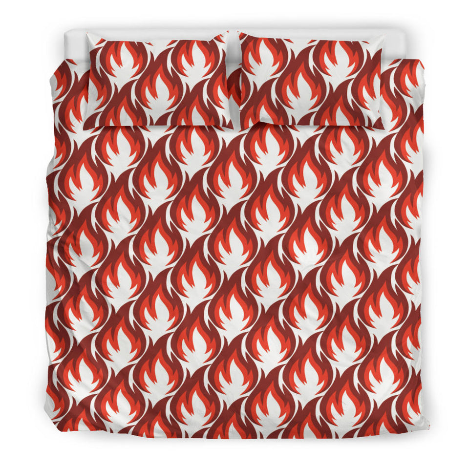 Fire Flame Symbol Design Pattern Bedding Set