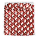 Fire Flame Symbol Design Pattern Bedding Set