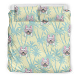 French Bulldog Hawaii Blackground Bedding Set