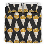 French Fries Dark Background Bedding Set