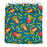 French Fries Red Paper Box Pattern Bedding Set