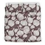 Garlic Bulb Dark Background Bedding Set