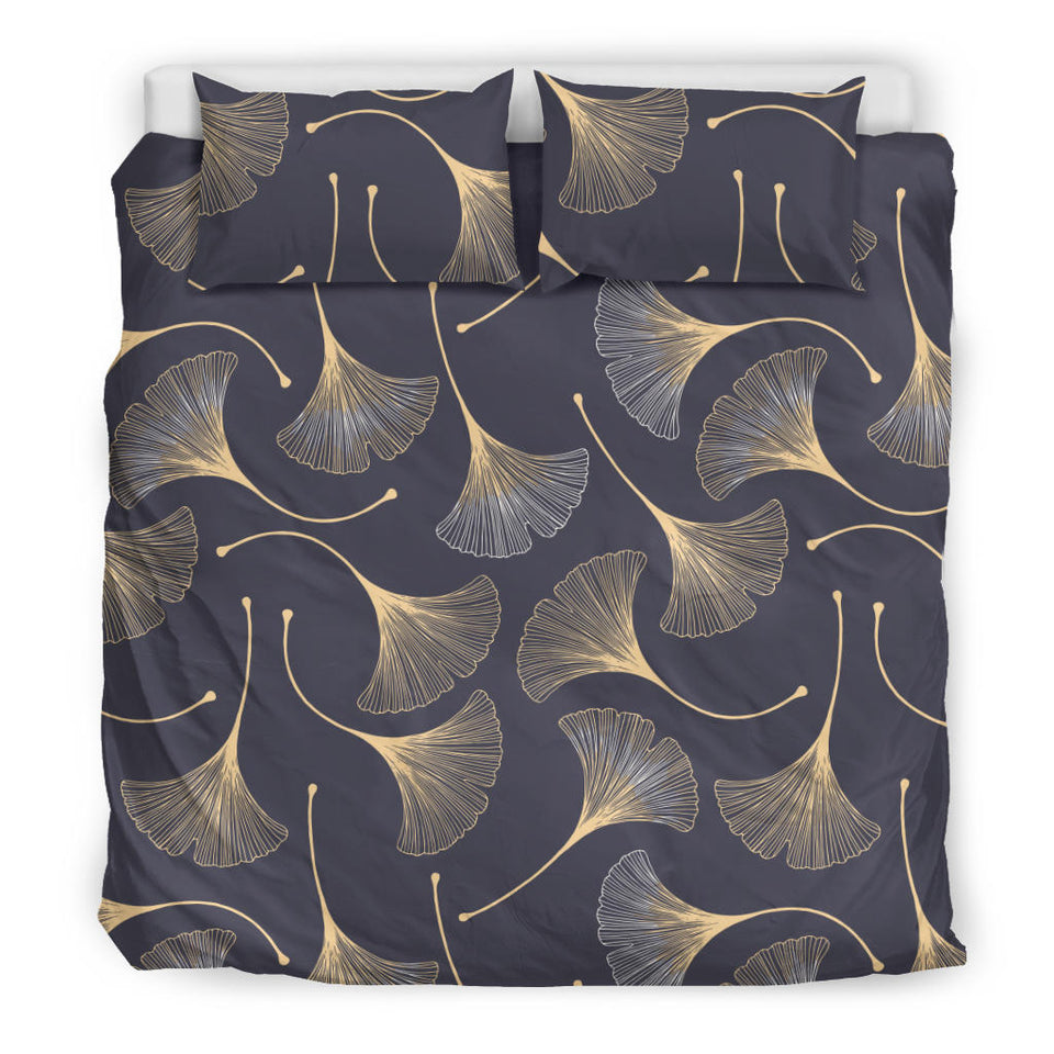 Gold Ginkgo Leaves Bedding Set