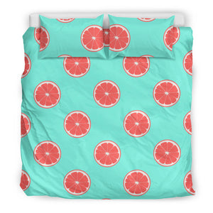 Grapefruit Green Background Bedding Set